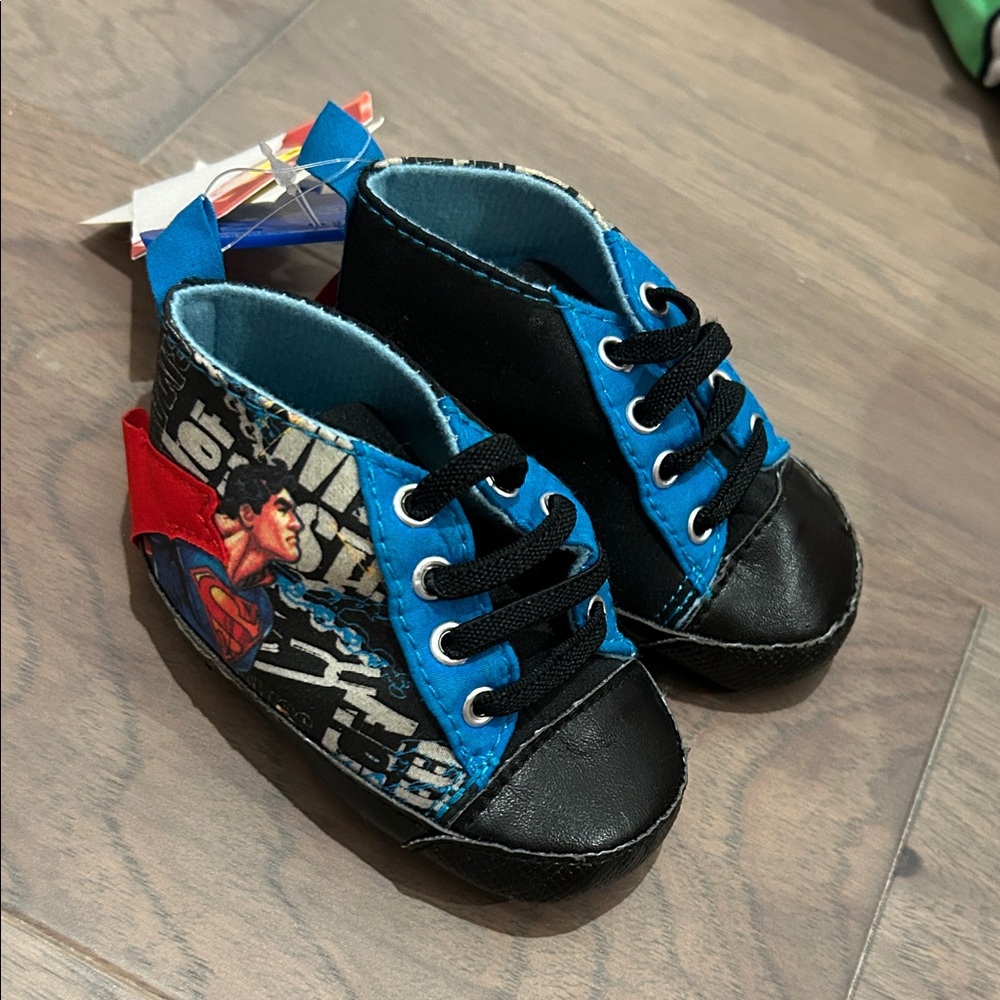 Superhero Kids Shoes - Black and Blue